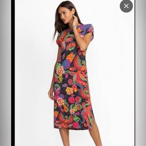 Johnny Was The Janie favorite relaxed knit Vibrant Floral Midi Dress